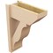 Ekena Millwork 8-in W x 18-in D x 26-in H Funston Slat Rough Cedar Woodgrain TimberThane Outlooker, Primed Tan OUTUR080X18X26FST24RCPR - alternate 3